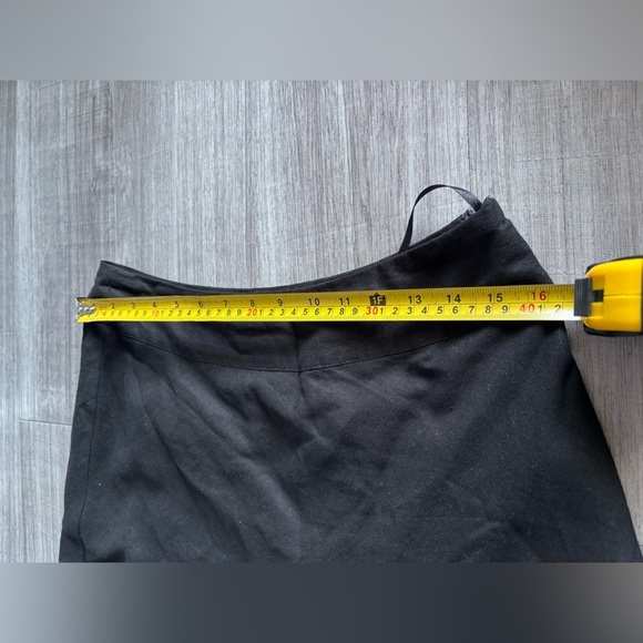 Ecologie linen/rayon Black Embroidered Skirt size 8 - Picture 4 of 5